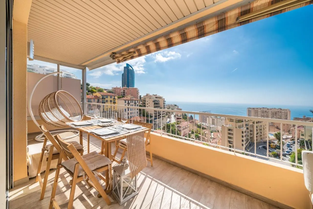 Monaco Border, Sea View, Terrace, Free Parking Apartment Beausoleil France